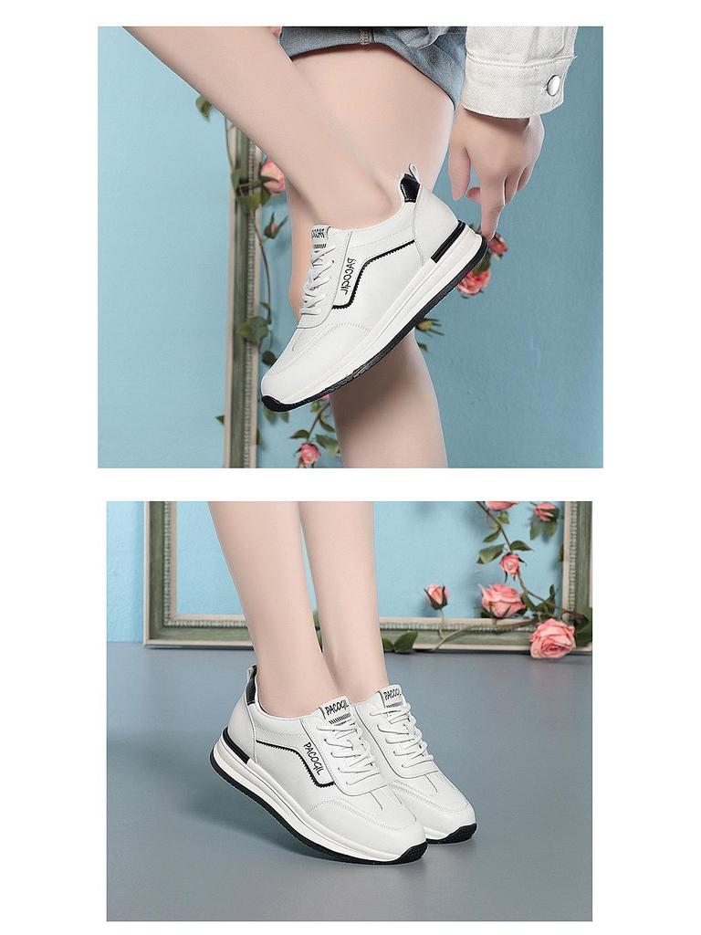 Women's Lightweight Soft Sole Sneakers - Casual White All-Match Travel & Running Shoes for Spring & Autumn