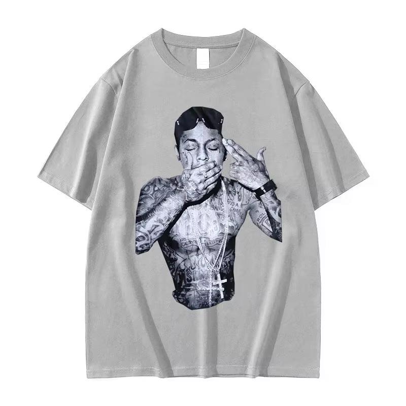 2026 Rapper Lil Wayne Print Graphic T Shirt Unisexs Cool Hip Hop Gothic Clothing TShirts Y2k Unisex Retro Oversized Tees Unisex
