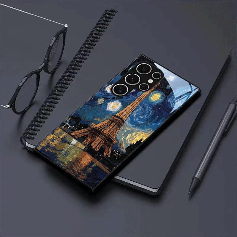 Tempered Glass Phone Case Suitable for Samsung Galaxy S20 S21 S22 S23 S24 S25 FE Ultra Plus A56 A36 and Other Models