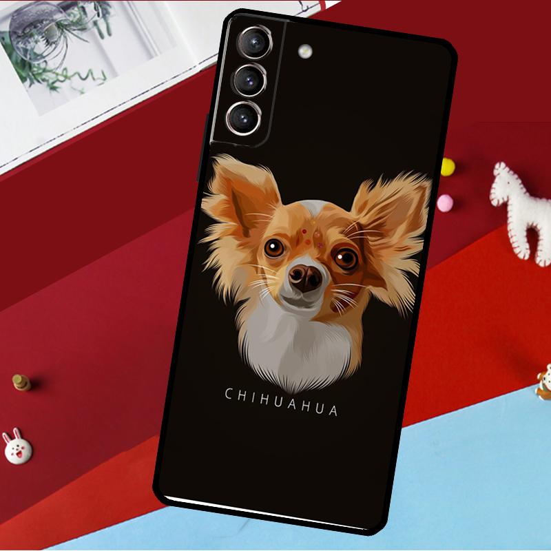 Cartoon Chihuahua Dog Funda For Samsung Galaxy S26 S25 S24 S21 S22 S20 Ultra S9 S10 Plus S23 FE S25 FE Phone Case