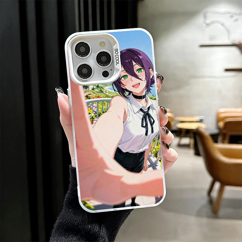 Anime Character R-Reze CSM Soft Phone Case for iPhone 15 16 17 Pro Max 17Air 16E 14 Plus 13 12 Mini Shockproof Cover Back Shell