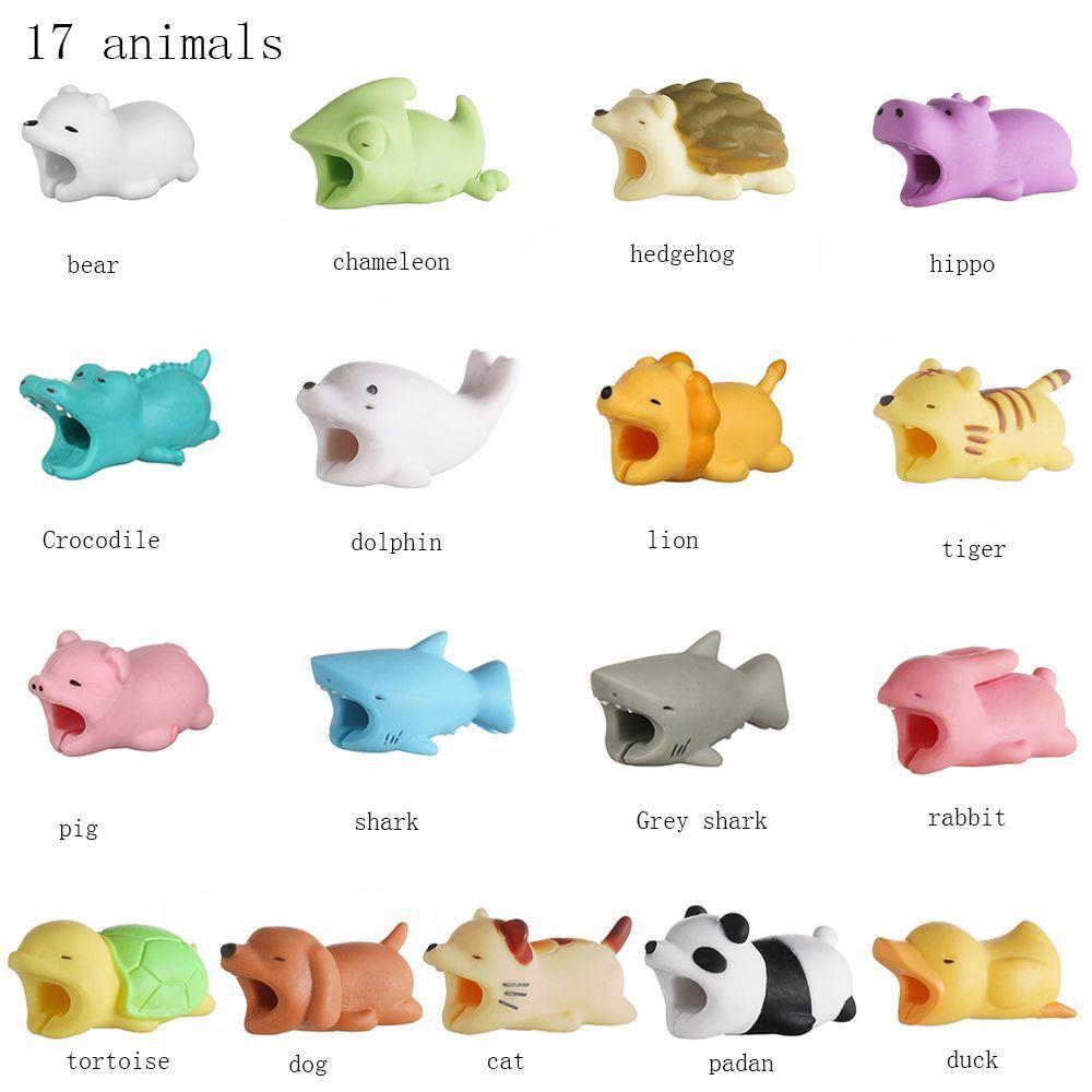 Kreslený zvířecí vzor Ochrana nabíjecího kabelu PVC Spořič Ochranné pouzdro na kabel