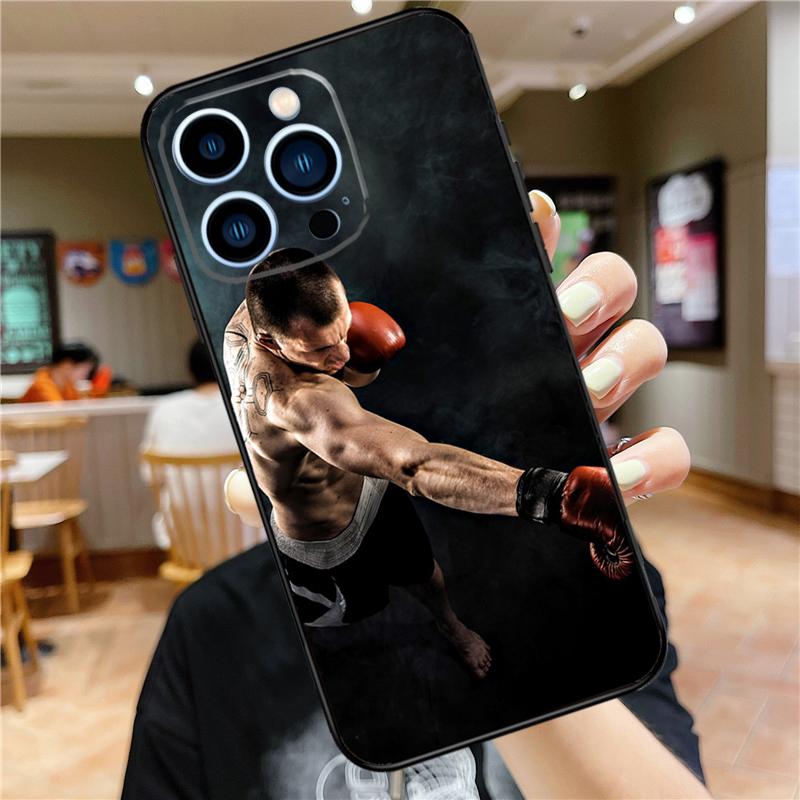 I Love Boxing Case For iPhone 17 16 15 14 13 12 11 Pro Max Mini Plus 16e 17 Air Bumper Cover Accessories