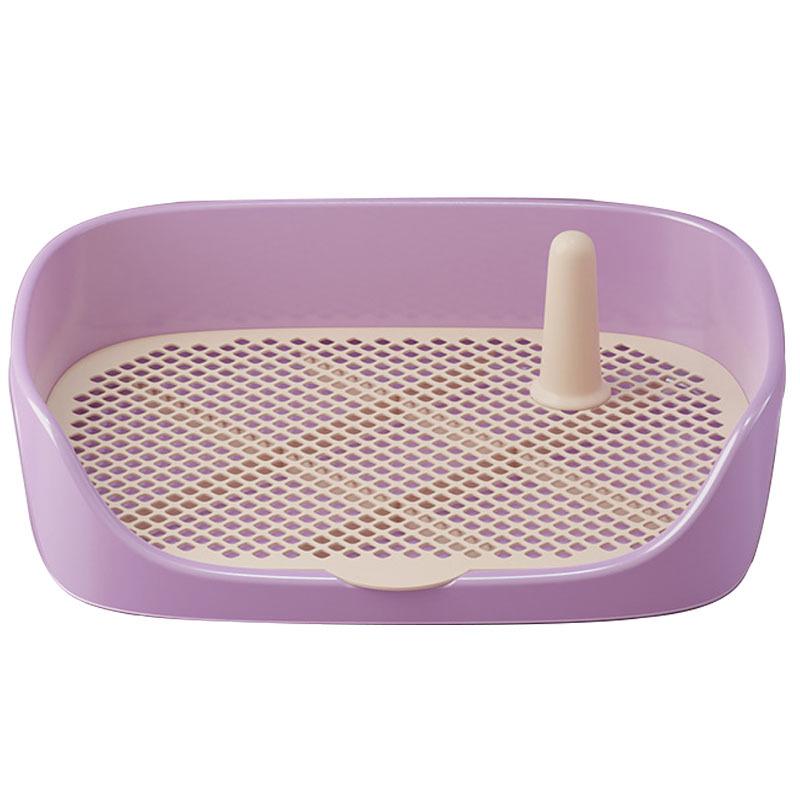 Large Anti-Splash Plastic Pet Toilet with Fence, Semi-Enclosed Design for Pets