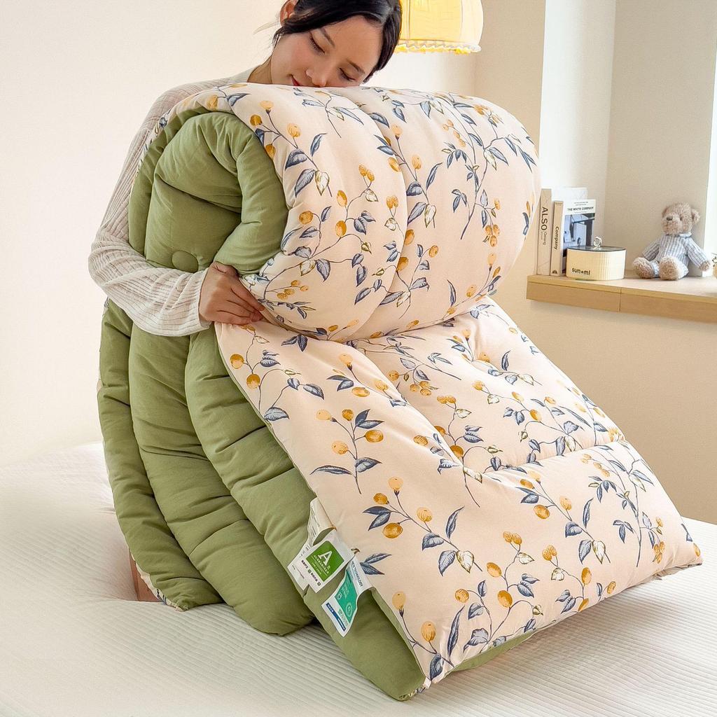 10A Antibacterial Thickened Double-Layer Gauze Quilt - Warm for Winter, Spring, and Autumn