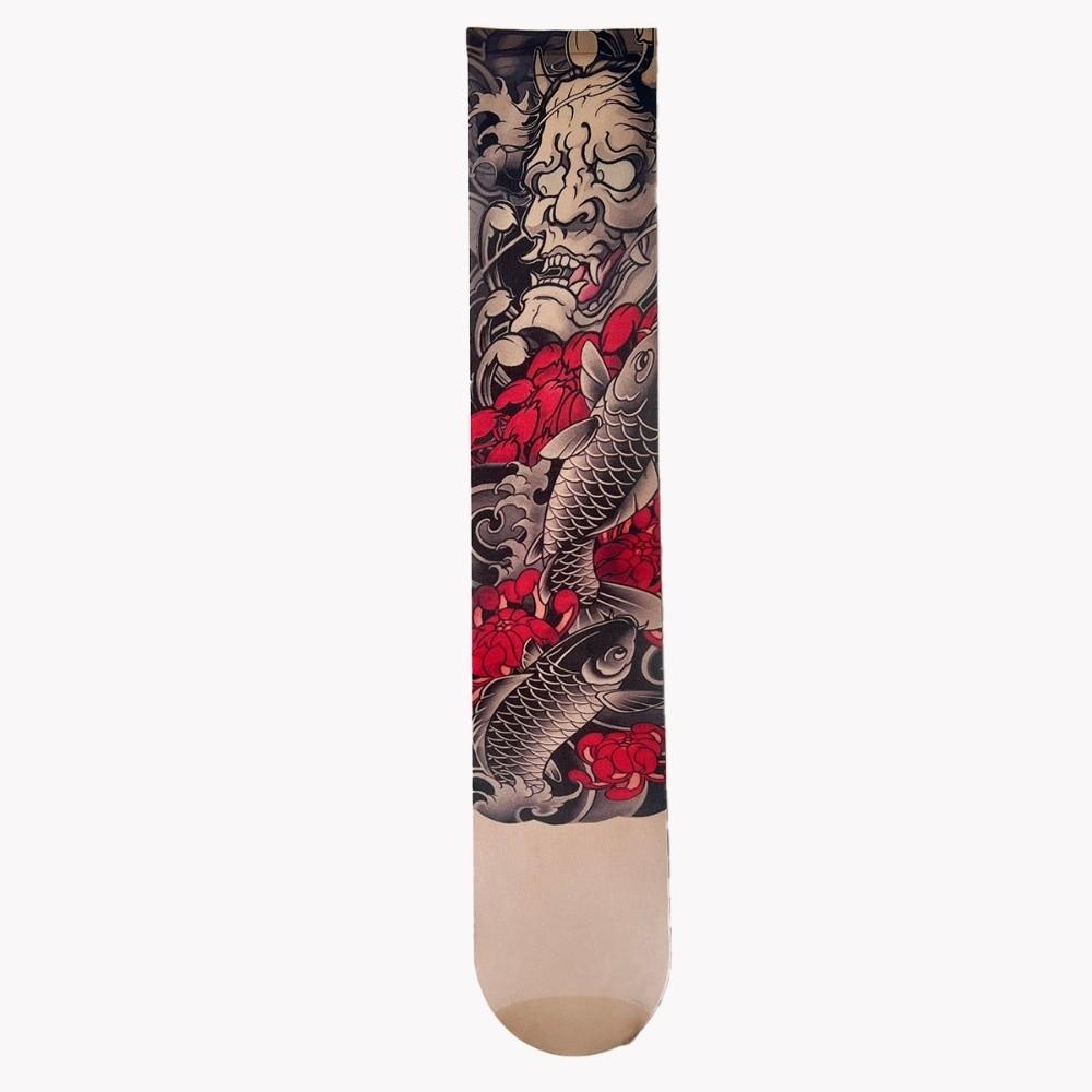 

Elastic Fake Tattoo Socking Breathable Sun-proof Socks Snake Full Leg Tattoo Socks Riding Style 2