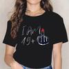 50th Birthday Party Tee for Mom I Am 49 Middle Finger T Shirts Daily Casual Harajuku 50th Birthday Gifts for Women Tshirt Tops