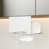 under Cabinet Paper Towel Holder Space Saving Tissue Box Holder No Drilling Tissue Dispenser with Mobile Phone Holder for Kitchen
