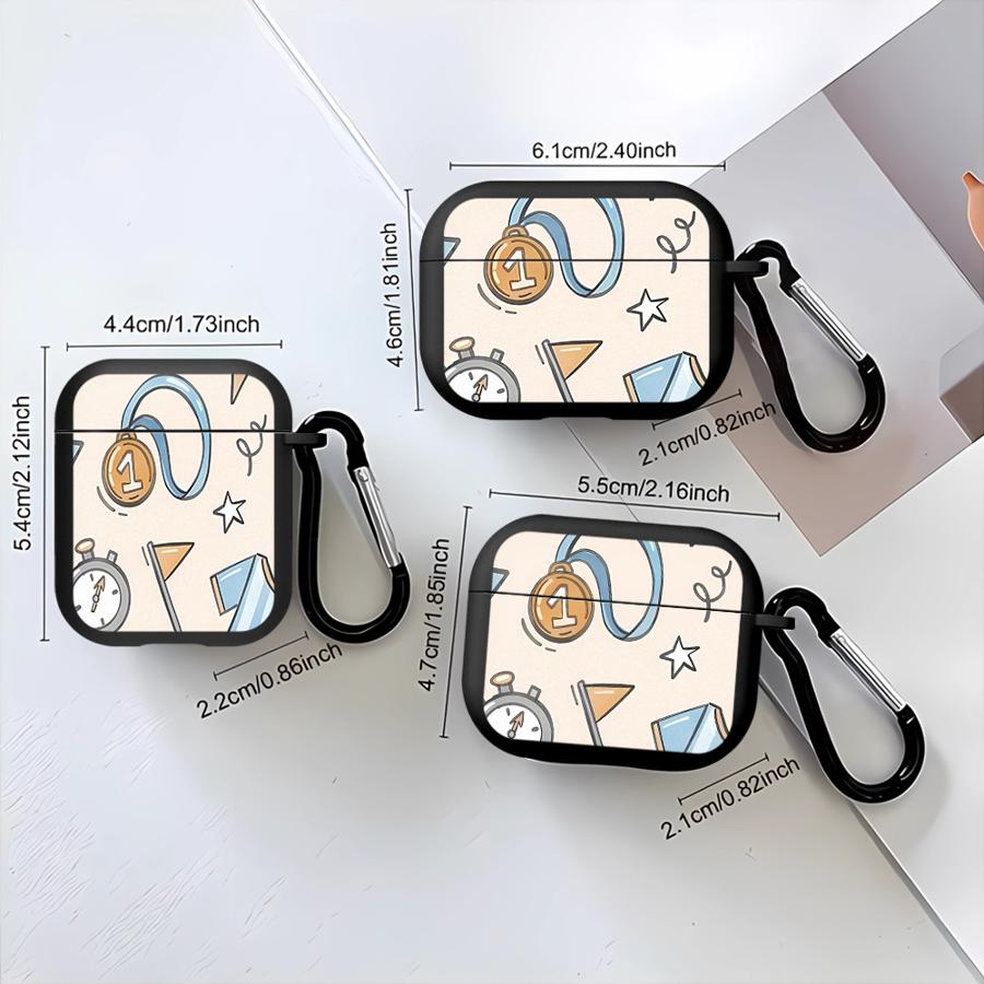 Earphone Cases Cover Case For Airpods 2 3 4 Pro3 Pro Pro2 1 Football Medal
