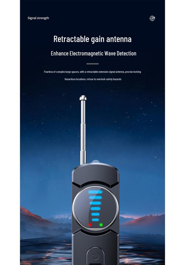 Wireless Camera & Infrared Signal Detector with Vibration Alarm and LED - Anti-Peeping & Anti-Theft for Hotels