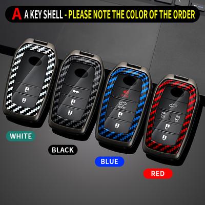 Custodia Cover Guscio Protettivo Borsa per Chiave Auto in Lega per Toyota Land Cruiser Prado Crown TLK Yaris Cross Hilux Innova Fortuner Camry