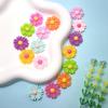 100pcs 21mm Kawaii Daisy Flower Charms Resin Flatback Cabochon for Diy Jewelry Making Brooch Hair Bows Phone Case Decoration