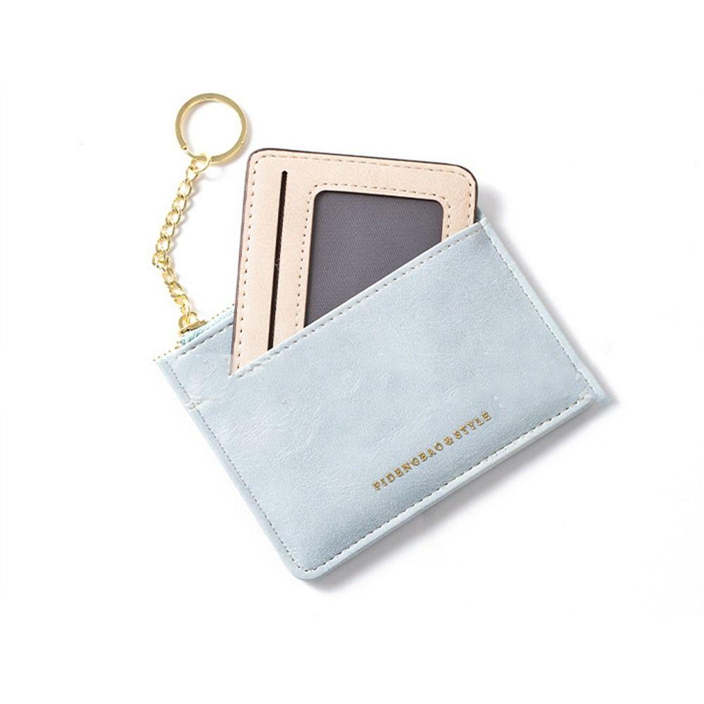 Thin Card Holder Mini Wallet Zipper Coin Purse Casual Card Bag  Travel