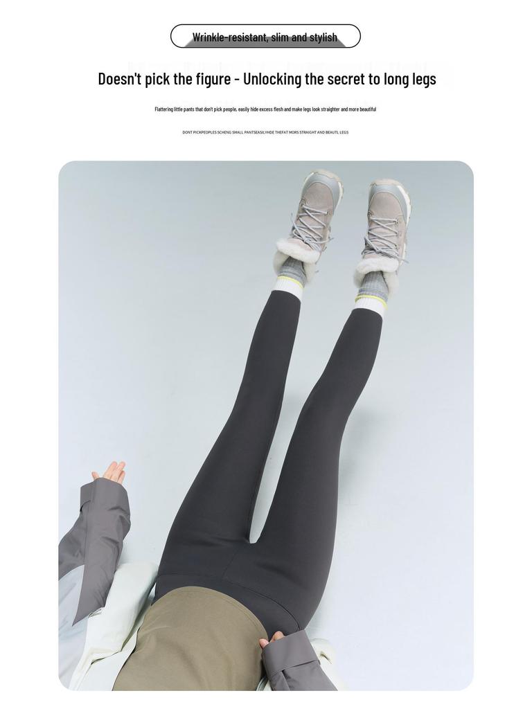 Women's Extra Thick Fleece-Lined High Waist Yoga Pants - 800g Cotton, Warm, Extra Long Winter Base Layer (2025)