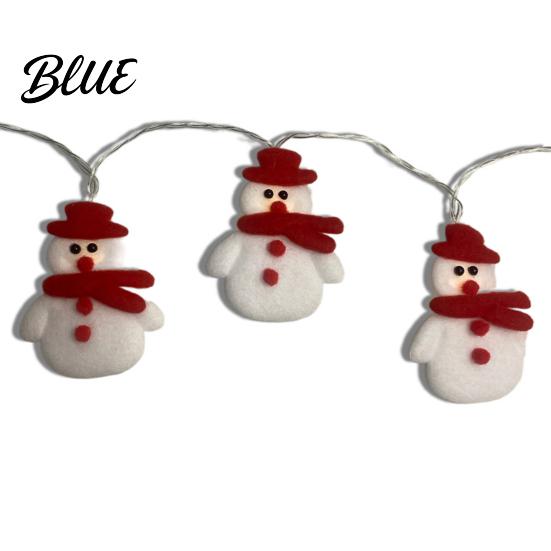 Winter Decor Lights Christmas Decorations Operated LED String Battery Snowman Garland Holiday Unique Lighting