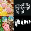 3Pcs Stainless Steel Dough Cutter Dumplings Molds Round Cookie Biscuit Cutters Circle Pastry Cutters Baking Circle Ring Molds