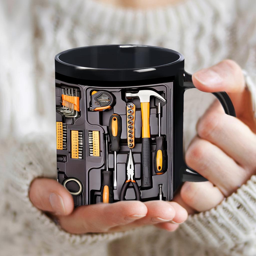 Cup Creative Trend Toolbox Water Cup Light Luxury High-End Cup with Handle 3D Large Capacity Coffee Cup