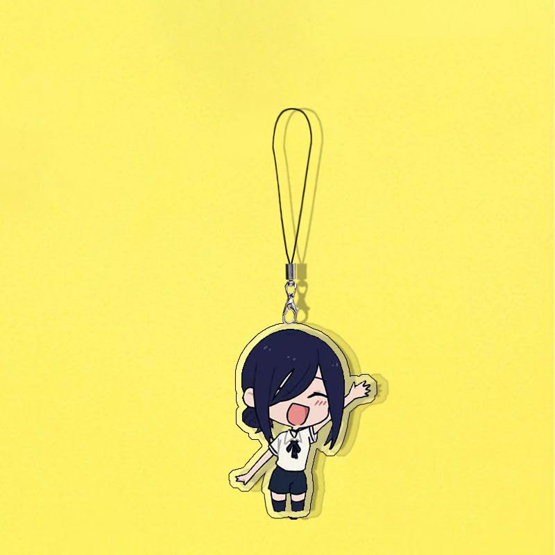 Chainsaw Man Reze Keychains and Aki Hayakawa Smartphone Moe Acrylic Cute Bag Birthday Unofficial of [Mrsderi] (5/6-Piece Set) - Makima, Denji, -