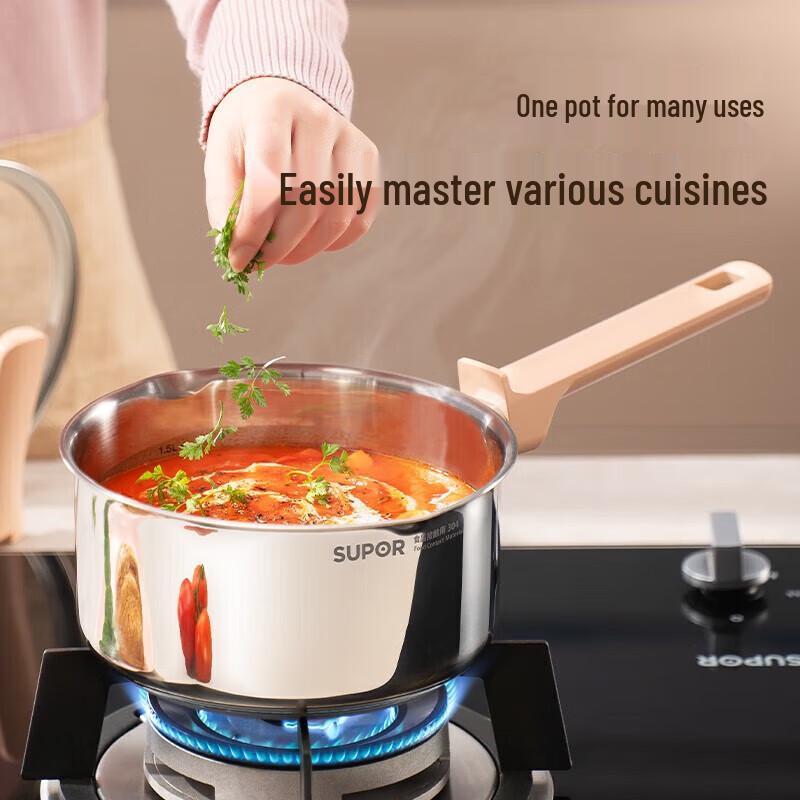 

Supor 304 Stainless Steel Milk and Soup Pot