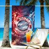 FC Bayern Munich Print Beach Towel Design, Soft, Lightweight. for Home Bathroom, Spa, Pool, Yoga, Surfing, Camping, Gift for Family, Friend