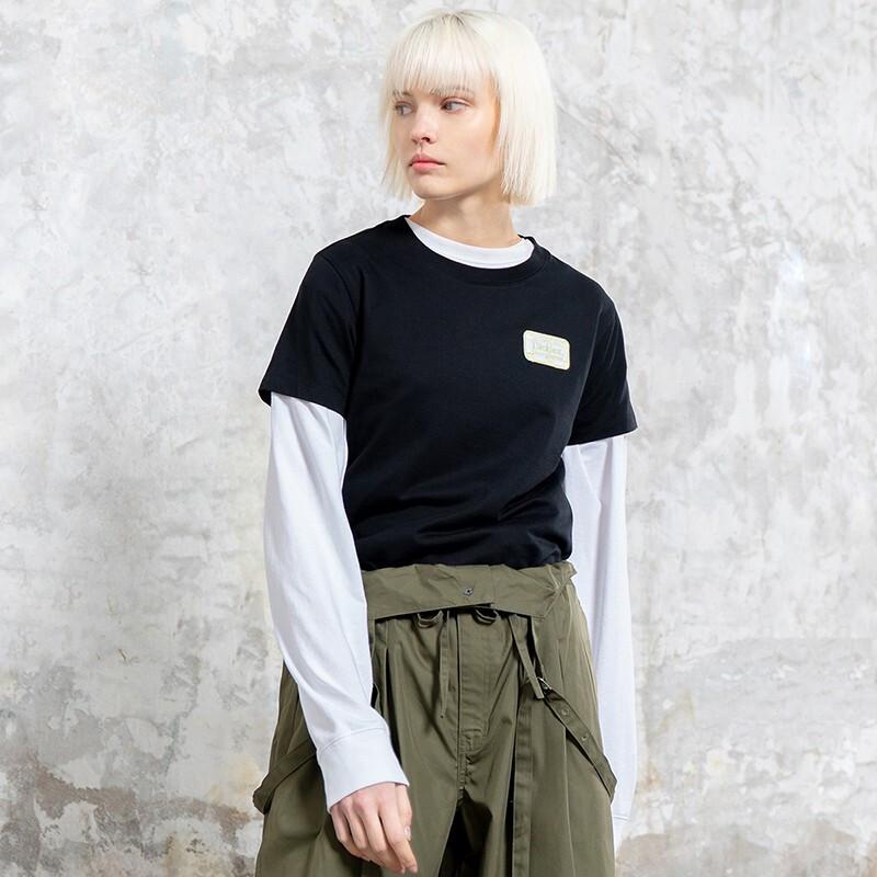 Dickies Logo Print Comfortable Round Neck Casual Straight T-Shirt Women Tops Black DK008817BLK