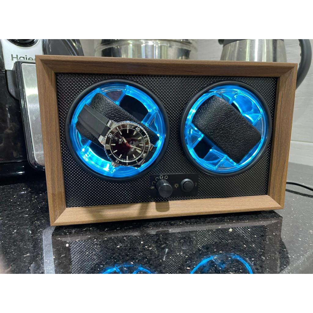 5 Rotation Watch Storage Display Box Double Watch Winder with Quiet Motor Mode Setting Automatic Watch Winder