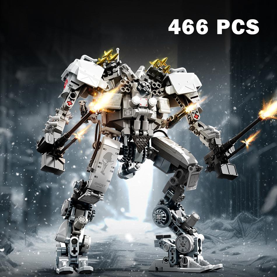 MOC Mechanical Armor White God of Death Building Blocks Wandering Earth Mecha Robot Weapons Assembly Bricks Toys for Kids Gifts