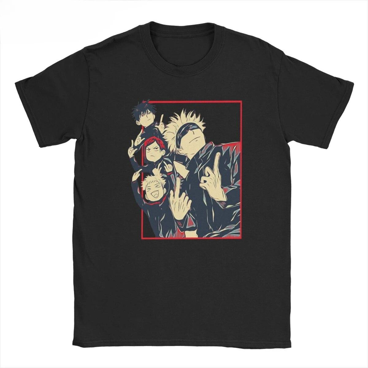 

Футболка с рисунком Jujutsu Kaisen Футболка унисекс Одежда унисекс 100% хлопок унисекс Забавный унисекс с круглым воротником оверсайз с коротким рукавом 4XL