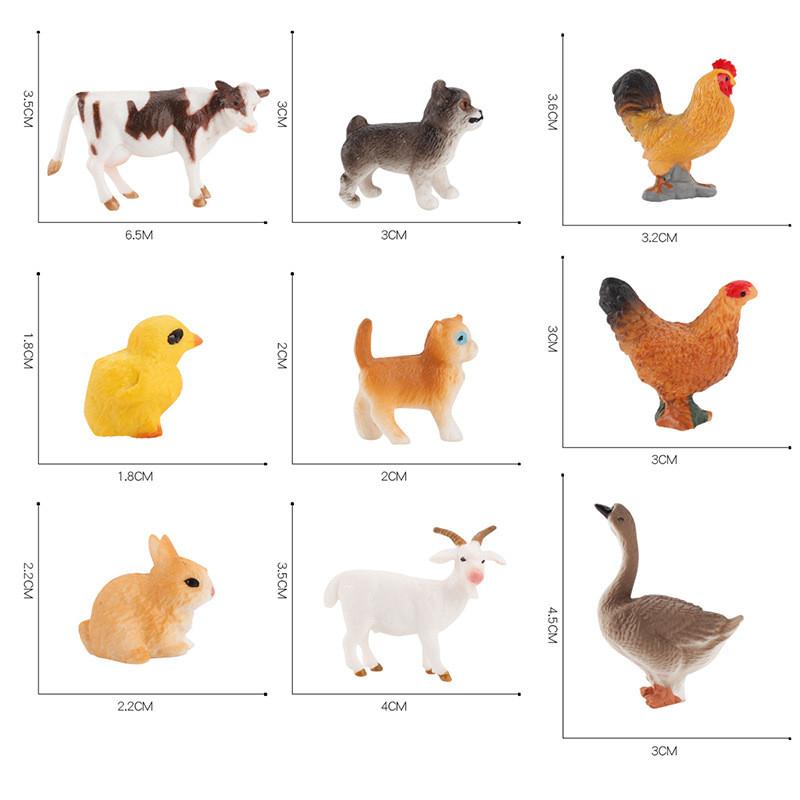 Farm Animal Sheep And Rabbits Pvc Miniatures With Static Design For Farm Scene Dioramas And Educational Models