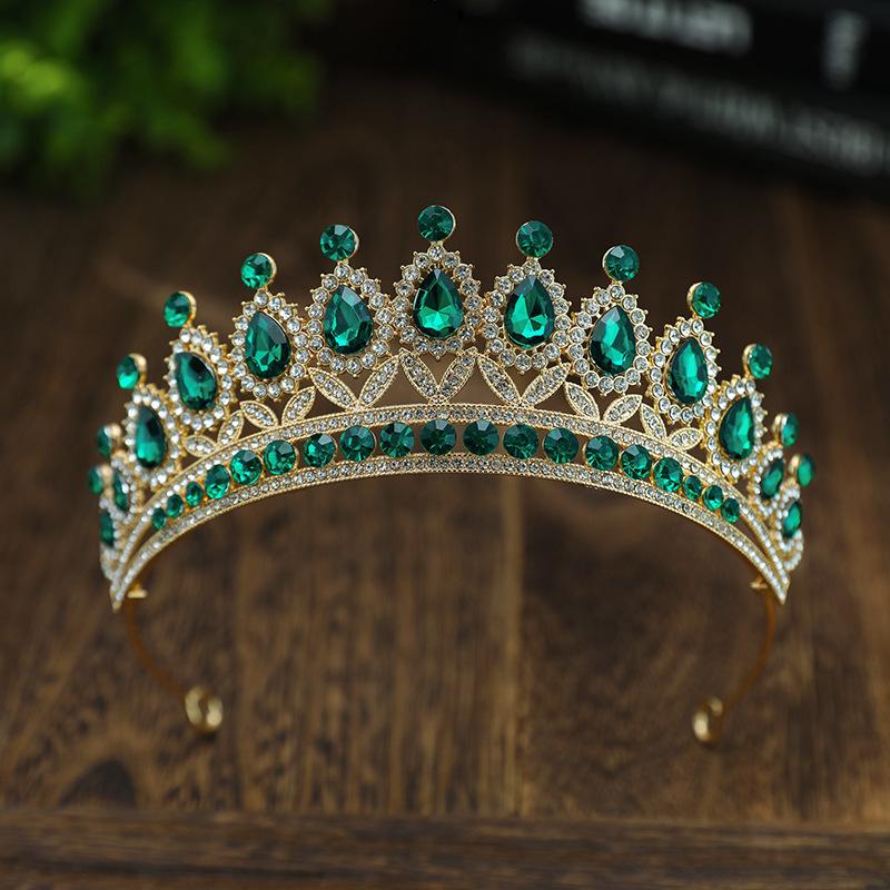 Baroque Retro Black Luxury Crown Bridal Tiara Wedding Dress Birthday Queen Crown Cake Crown