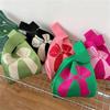 Knot Wrist Tote Handmade Knit Handbag Reusable Casual Bow Tie Knot Wrist Bag Fashion Shopping 20x36cm Knitted