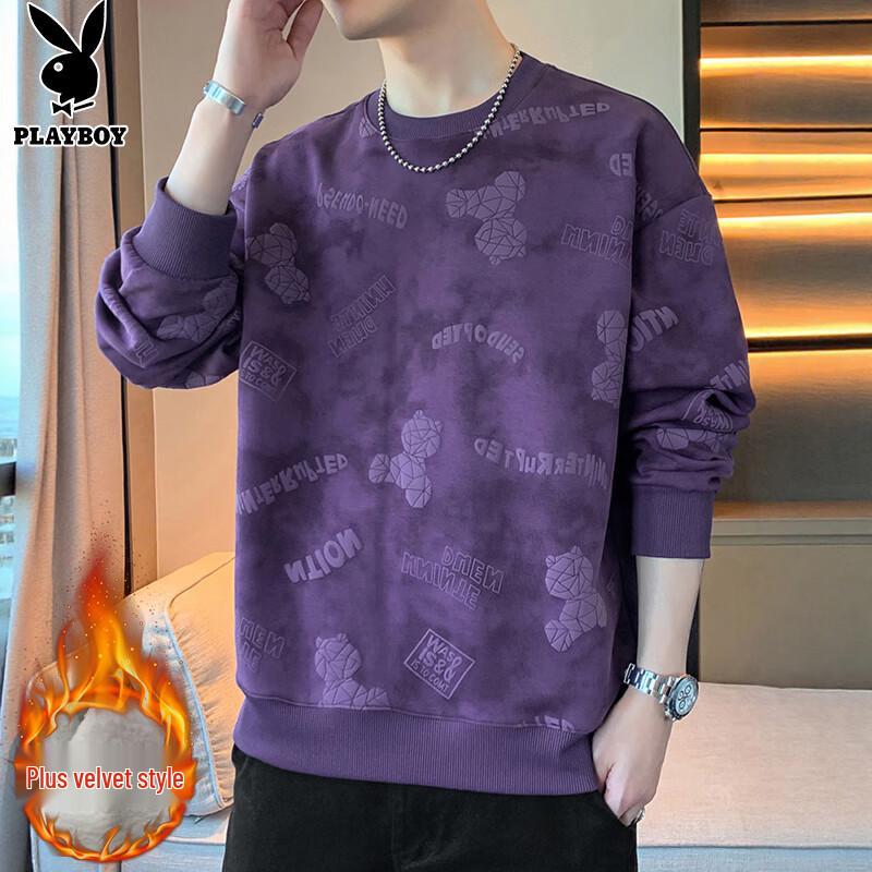 

Playboy Men s Autumn/Winter Round Neck Sweatshirt XL