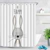 Animal Style Shower Curtain Lion Bathroom Curtain Cartoon Hedgehog Pattern Vintage Bathroom Waterproof Curtains 3D Shower Screen