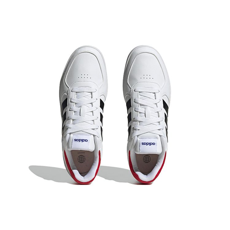 Adidas Neo Courtbeat Casual Slip Resistant Durable Low Top Skate Shoes Men Sneakers White Black Red HQ1762