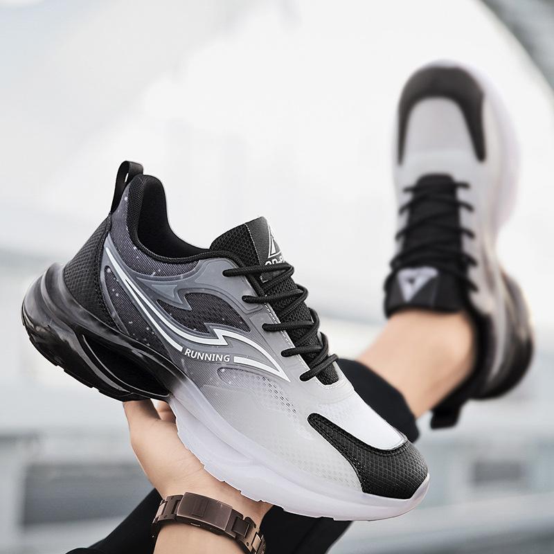 Men's Shoes 2024 Winter New Breathable Dad Shoes European Station Thick-soled Heightening Sports Shoes Lightweight and Versatile Casual Shoes