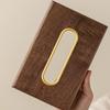 Black Walnut Wooden Tissue Case Luxury Magnetic Attraction Rectangular Tissue Box Aesthetic Boxes Kitchen Storage Organizer