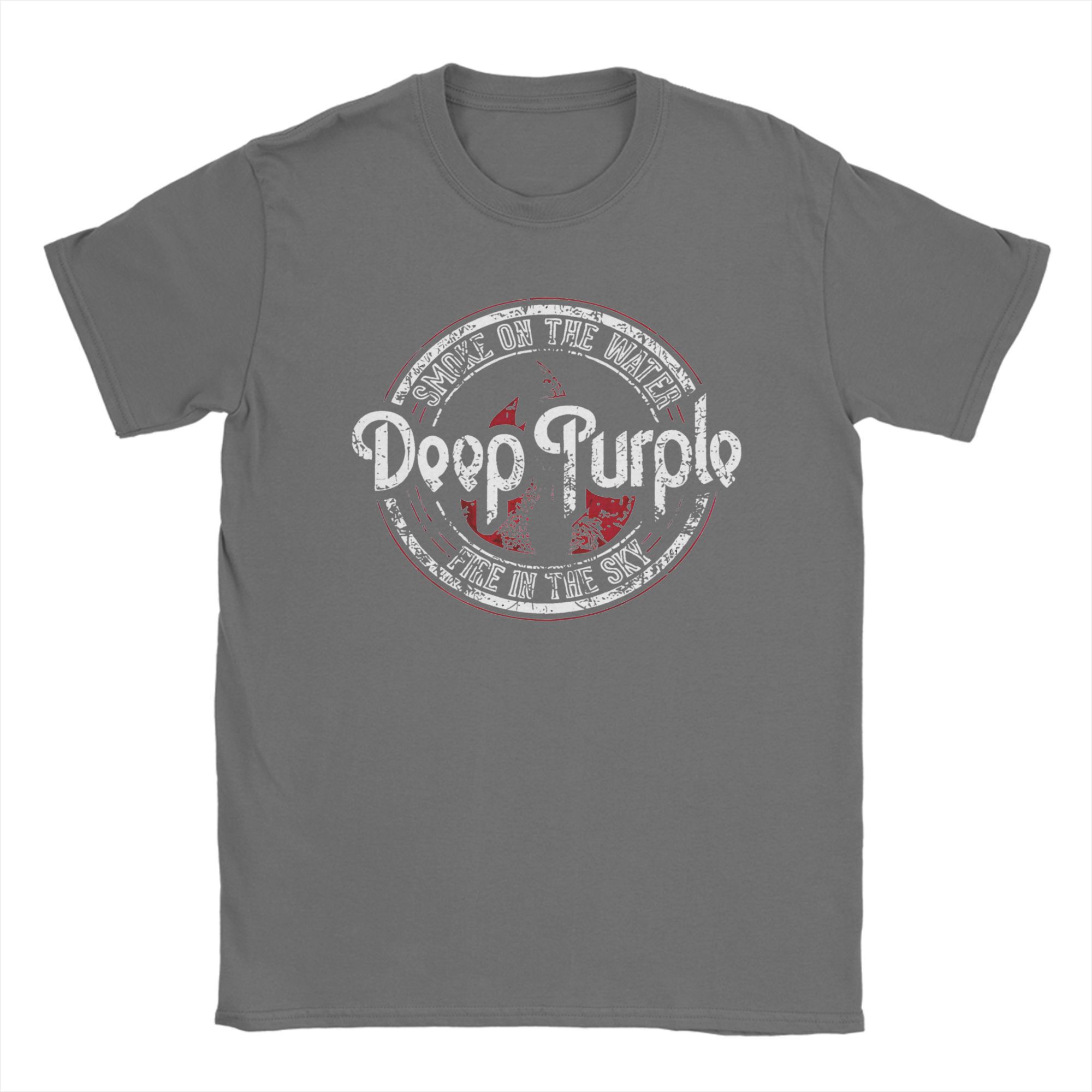 

Deep Purple English Rock Band Album Men s T Shirt Amazing Tee Shirt Short Sleeve Round Neck T-Shirts Cotton Plus Size Clothes S