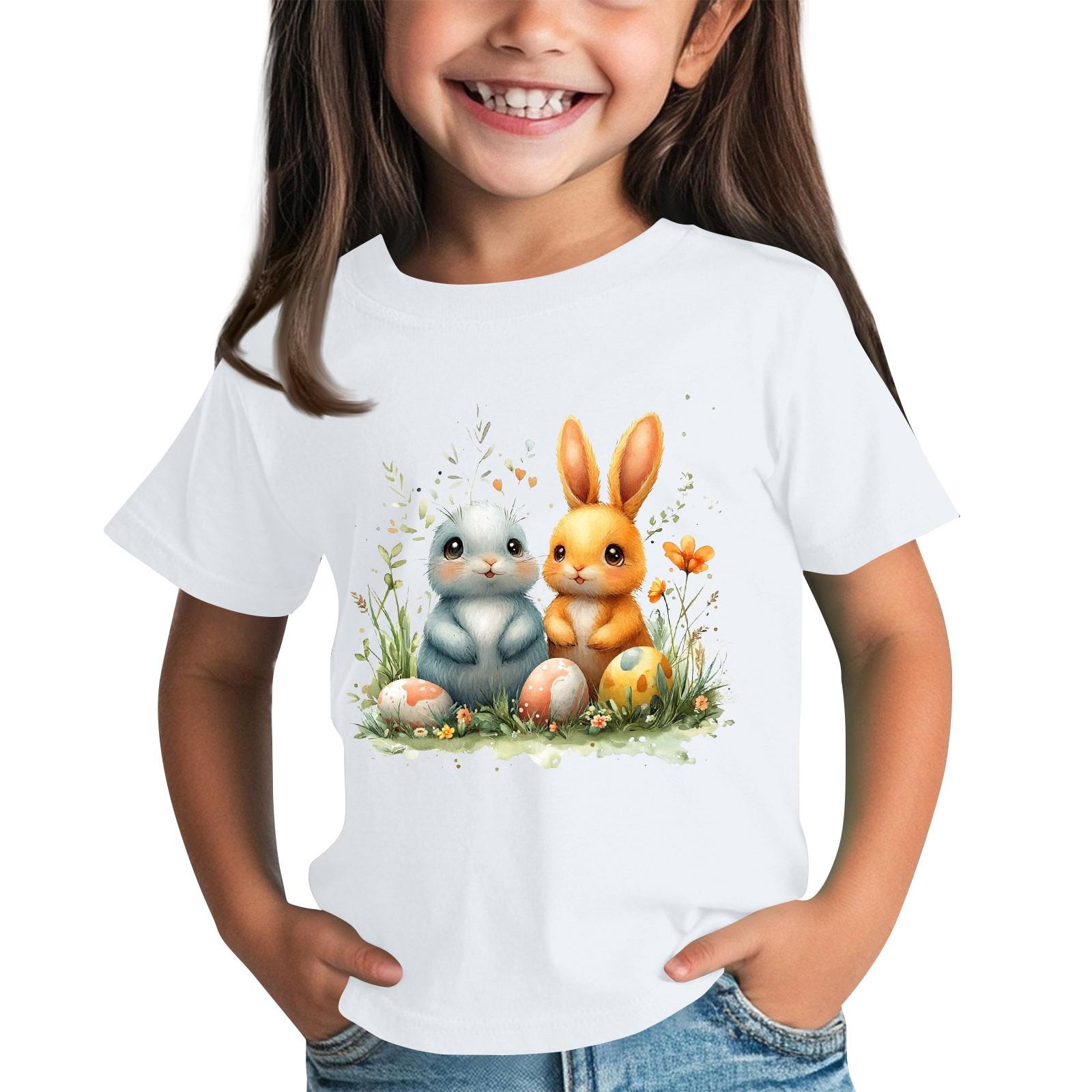 

Футболки для малышей, девочек и мальчиков, детские футболки с короткими рукавами и принтом для мальчиков и девочек 2-12 лет 130 белый