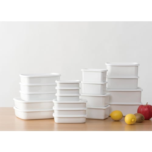 Fuji Horo konte Deep Square Container L, Lily White, KE-DL LW