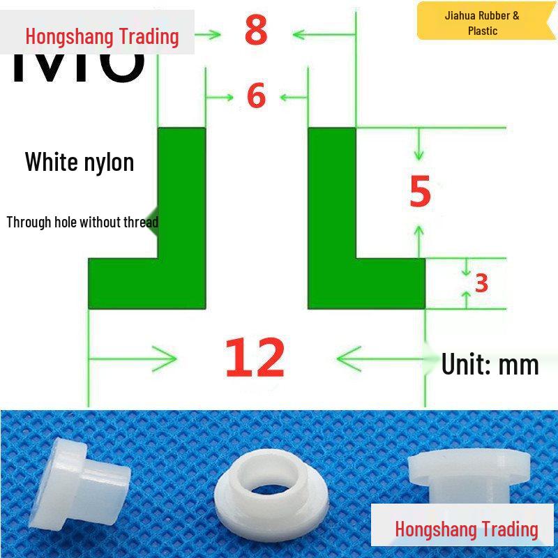 Step T-Shaped Nylon Insulating Bushing Washer, M3-M35 Thread Protection Spacer