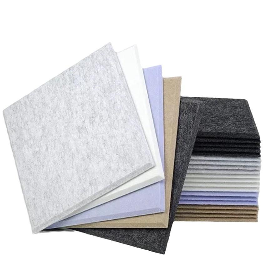 6pcs 30x30cm Acoustic Panel Self-adhesive Felt Wall Stickers Sound-absorbing Soundproof Board for Cinema Studio Game Hall Reco