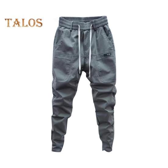 Pánské Cargo Kalhoty Volné Stahovací šňůrka na kotníky Pružný pas Jednobarevné Více kapes Fitness Streetwear Outdoor Cestování Sportovní kalhoty