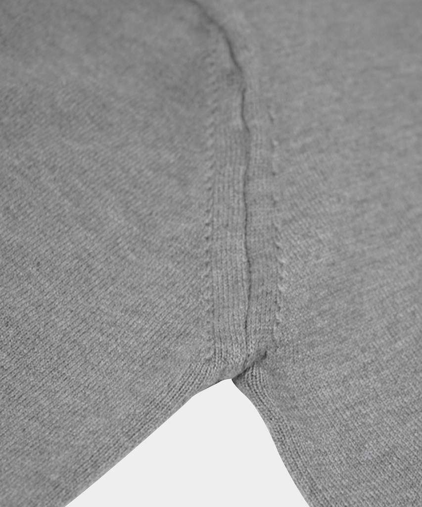 BIRBANTE Soft Washable Line Collar Knit - Gray