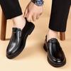 Men's business casual leather shoes driving shoes men's shoes Korean version trend loafers lazy shoes one pedal