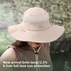 Summer Minimally Embroidered Sun Shading Fisherman Hat With Mask Detachable