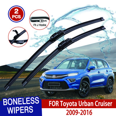 For Toyota Urban Cruiser Ist XP110 2009-2016 Car Windshield Wiper U-type Soft Rubber Frameless Bracketless Car Wipers 24"+14"