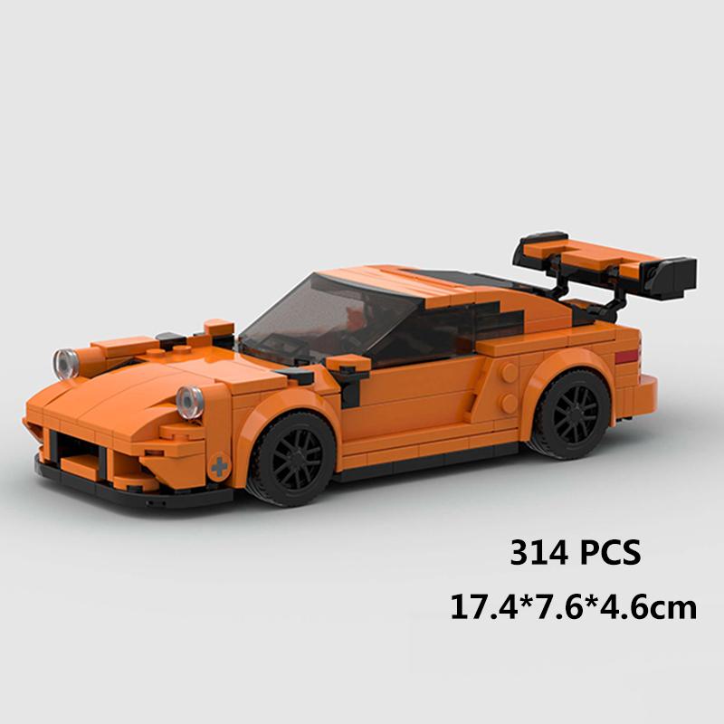 Auto da Corsa di Città Modello Blocchi da Costruzione Mattoncini Fai da Te MOC Giocattolo Classico Rally Sportivo Super Pilota Veicolo Regalo di Natale Tecnica