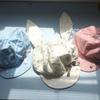 Sunscreen Silver Star Bowknot Cap Cotton Bunny Ears Berets Cap Detachable Rabbit Ears Hat  Men