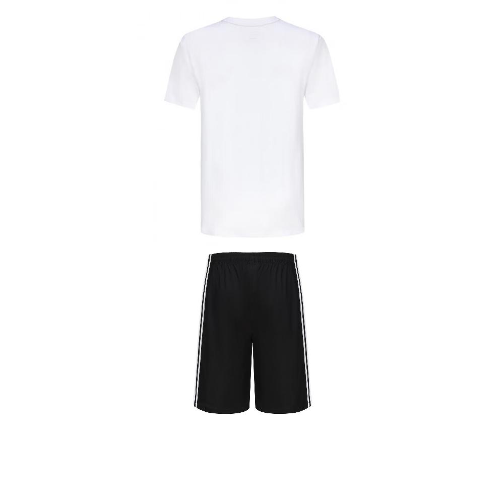 Adidas Taekwondo Round Neck Pullover Short Sleeve T-Shirt Comfortable Simple Fashion Shorts Casual Sports Suit ADICLTS24CTK-WG+S21ATMSH2T-BW