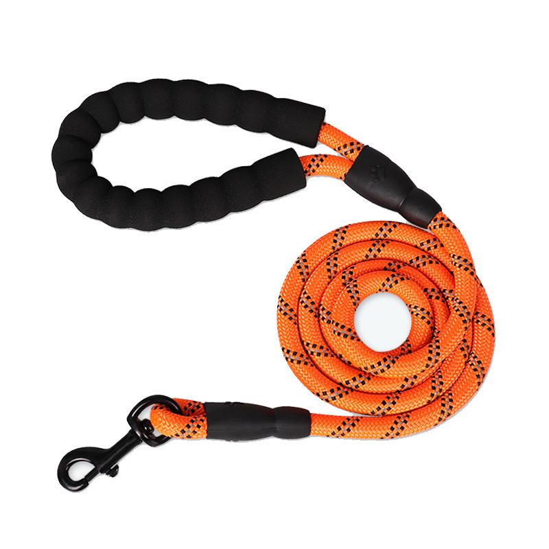 Reflective Dog Leash for Small Medium Dogs, Anti-Burst Nylon Pet Lead with Comfortable Handle, Night Safety Walking Rope for Puppies and Cats